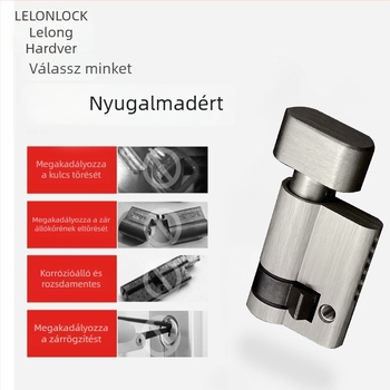 Réz zárbetét, körte alakú, modell RCR-08, felületkezelés: csiszolt nikkel és világos króm, funkció: forgatás