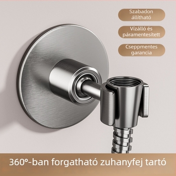 Kézi zuhanyfej tartó rozsdamentes acélból, fúrás nélküli szerelés, modell Hand spray bracket, 1.6 MPa