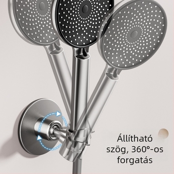 Kézi zuhanyfej tartó rozsdamentes acélból, fúrás nélküli szerelés, modell Hand spray bracket, 1.6 MPa