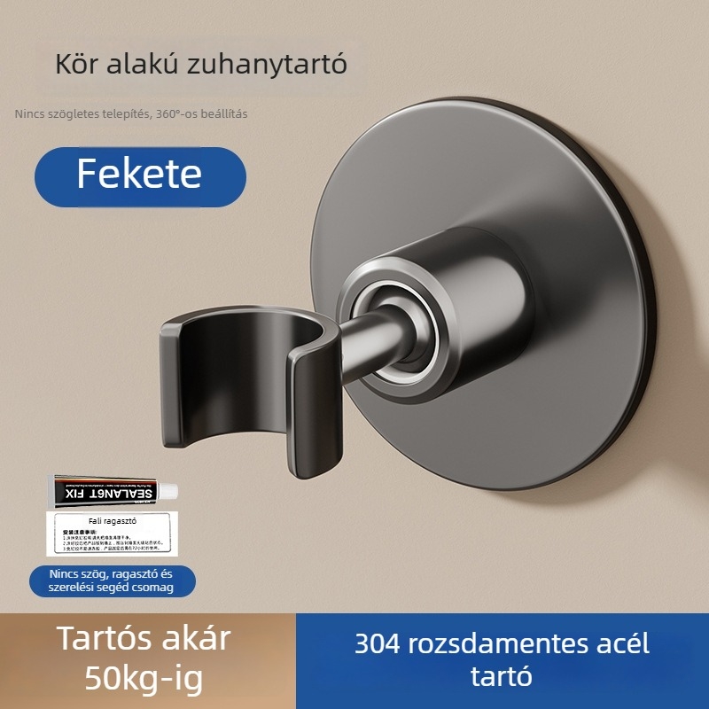 Kézi zuhanyfej tartó rozsdamentes acélból, fúrás nélküli szerelés, modell Hand spray bracket, 1.6 MPa