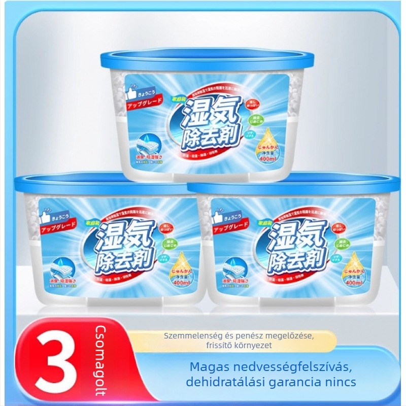 Háztartási nedvességmentesítő és deszikkáns belső használatra — nedvességfelszívó doboz és deszikkáló tasak gardróbokhoz és kollégiumokhoz