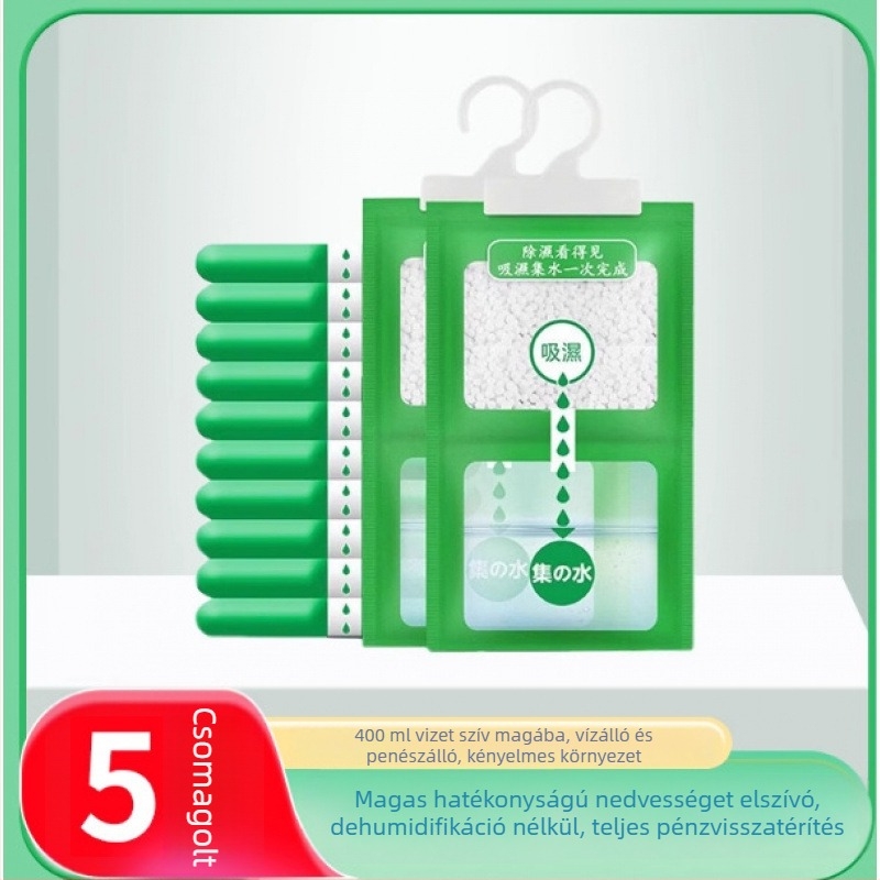 Háztartási nedvességmentesítő és deszikkáns belső használatra — nedvességfelszívó doboz és deszikkáló tasak gardróbokhoz és kollégiumokhoz