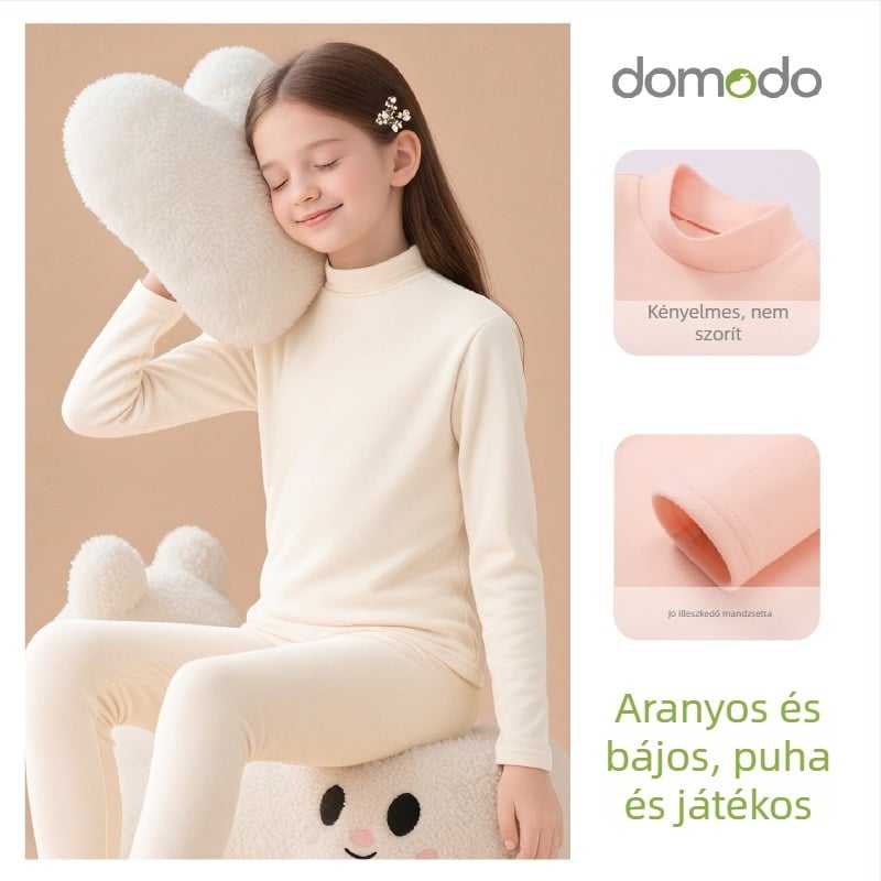 Lányok téli meleg alsóruha szett, vastag alapréteg, Derong poliészter 92,5%