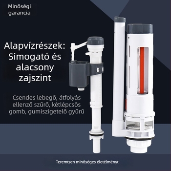 Falra szerelt vécé víztartály kiegészítő – ABS, kettős öblítőgomb, bemeneti szelep, OEM, modern stílus, Xin Leon