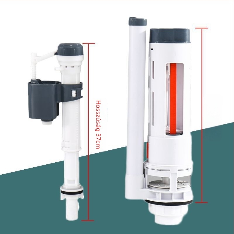 Falra szerelt vécé víztartály kiegészítő – ABS, kettős öblítőgomb, bemeneti szelep, OEM, modern stílus, Xin Leon