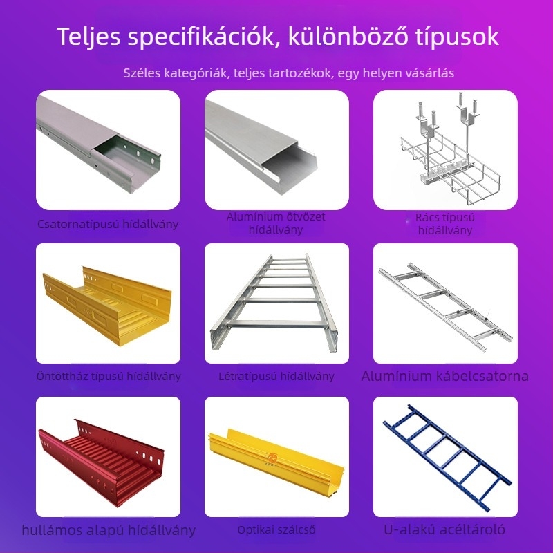 Testreszabható forró-dip galvanizált kábelcsatorna híd kiegészítők, létra típusú, jobb alsó hajlítás, modell 120/240/360, gyenge és erős áramkörökhöz