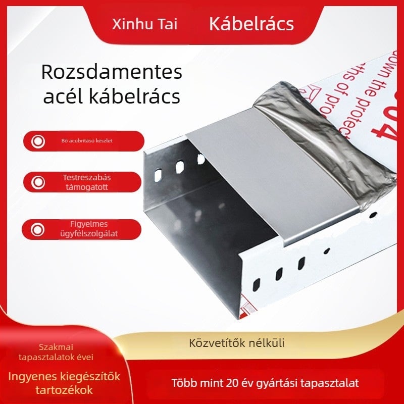 Xinhutai rozsdamentes acélhídkábelcsatorna gyárépületi automatizáláshoz, testreszabható feldolgozás