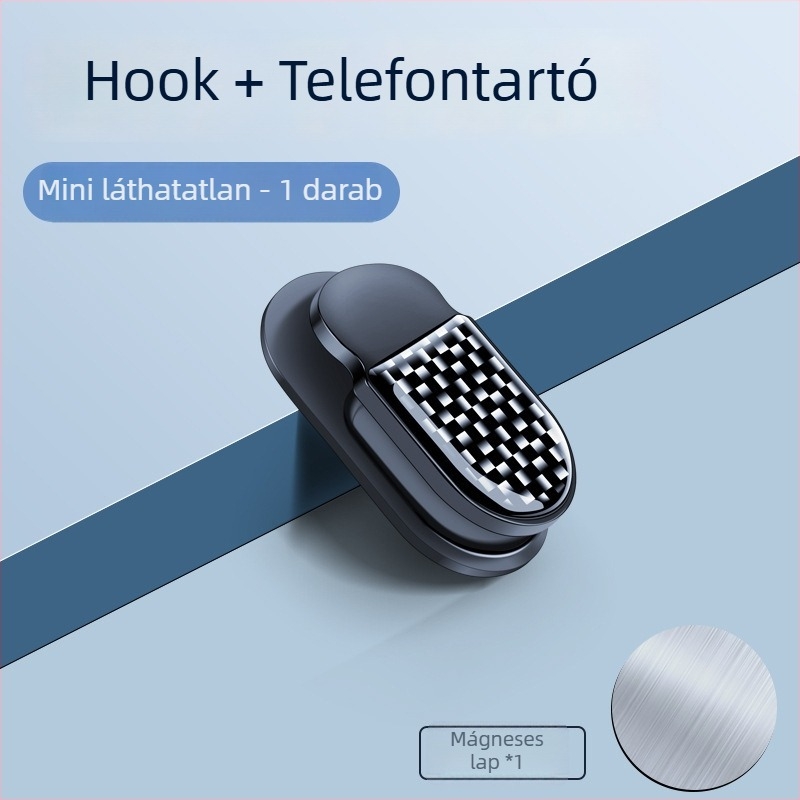 3‑in‑1 mágneses autós telefontartó ragasztóval történő rögzítéssel és kábeltekercselővel