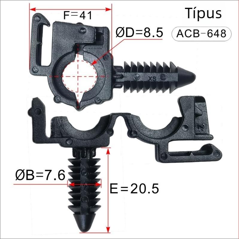 Autó motor kábelcsipesz – rögzítő olaj- és vízcsövekhez, tartó kábelek, Changxing Yao