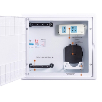 Rejtett háztartási hálózati elosztó doboz – optikai szál/gyenge áramkör, E sorozat, hidegen hengerelt acél ház, IP30, fedél HIPS, Xinli