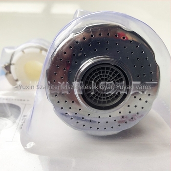 Csaptele buborékszóróval, ABS anyag, menetes csatlakozás, elektroplatolás, kétfokozat állítás, buborékos és esős funkció