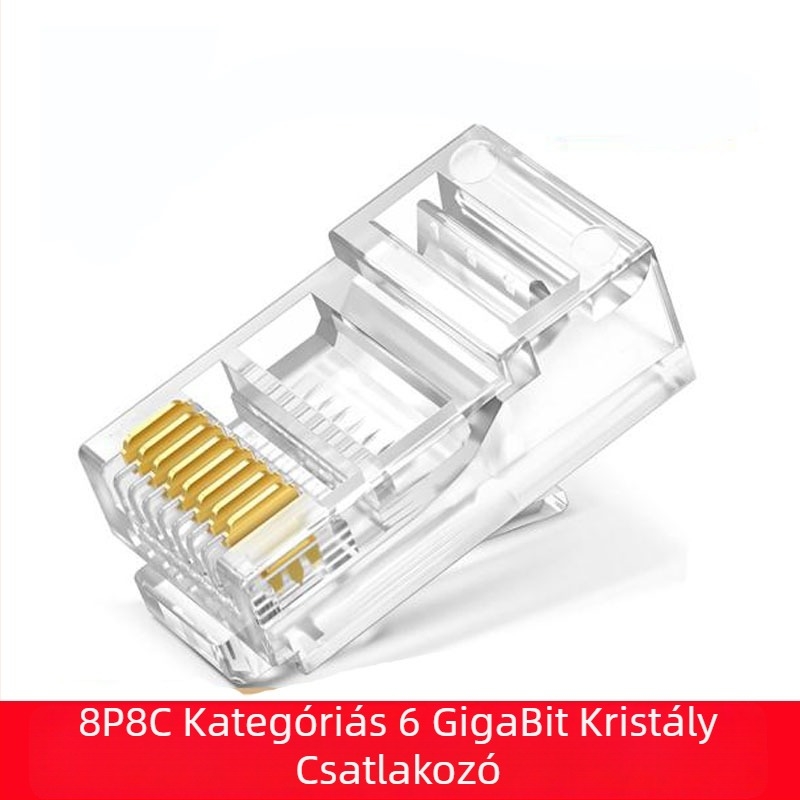 Cat6e 8P8C RJ45 Gigabit Ethernet csatlakozó