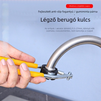 Csaptele aerátor kulcs – kézi szerszám a kifújáshoz, szénacél ötvözet műanyag markolattal, modern minimalista dizájn