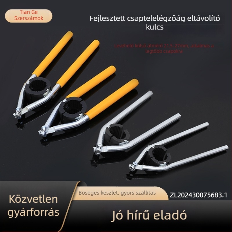 Csaptele aerátor kulcs – kézi szerszám a kifújáshoz, szénacél ötvözet műanyag markolattal, modern minimalista dizájn