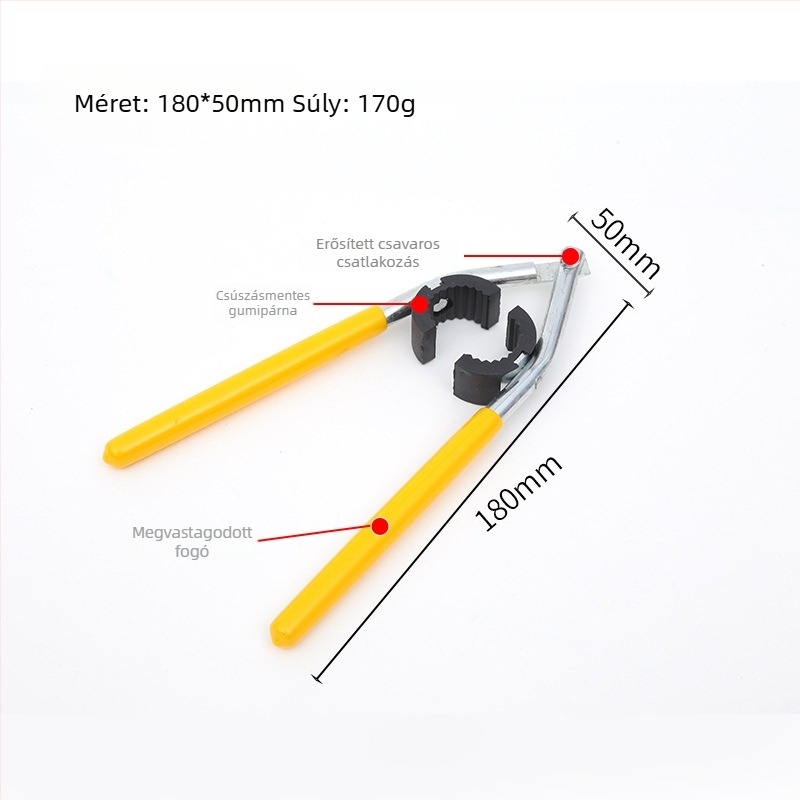 Csaptele aerátor kulcs – kézi szerszám a kifújáshoz, szénacél ötvözet műanyag markolattal, modern minimalista dizájn