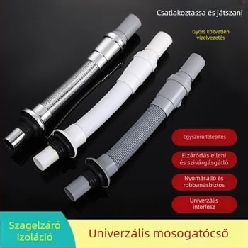 Mosdólefolyócső, P-alakú, ABS műanyag, húzótípus, testreszabható feldolgozás, márka Yellow Nest