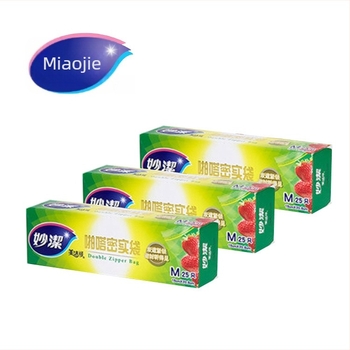 Miaojie PE önzáró hűtőtasakok – hús, gyümölcs és nasik tárolására, mikrohullámú sütőben is használható