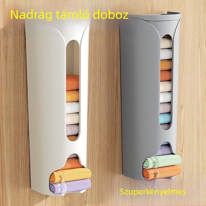 Falihoz szerelhető fehérnemű tároló doboz, fúrás nélkül, fiókos rendező, műanyagból