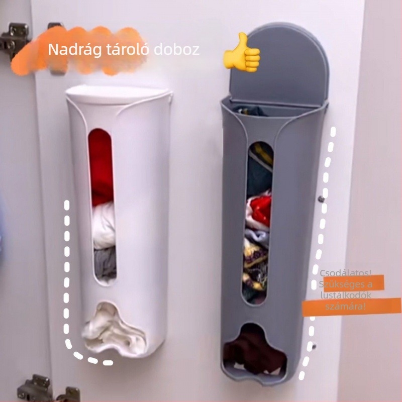 Falihoz szerelhető fehérnemű tároló doboz, fúrás nélkül, fiókos rendező, műanyagból