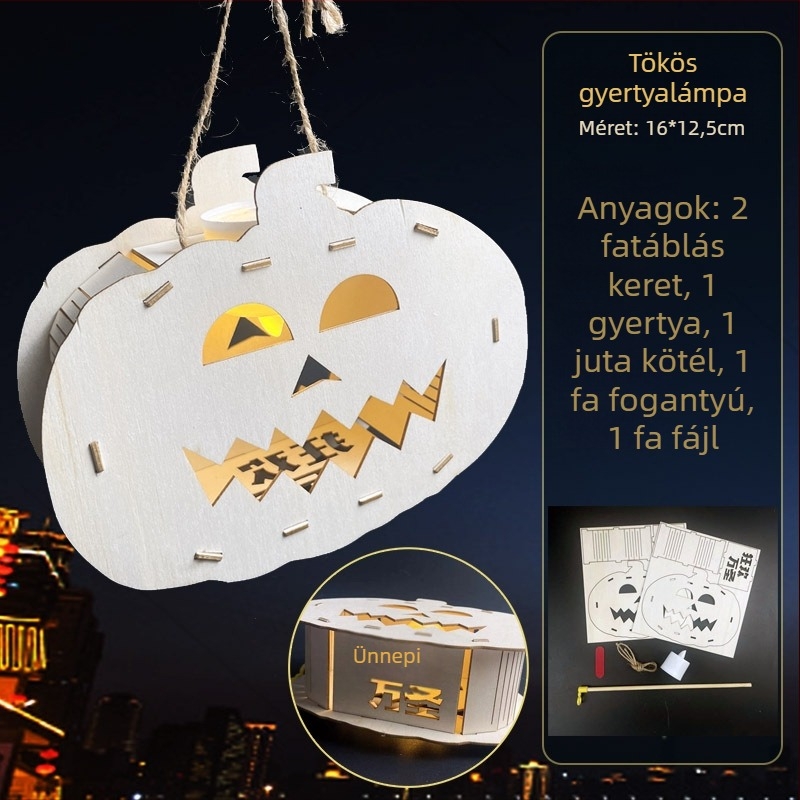 Halloween gyerekeknek lámpás - DIY készlet, szabálytalan alak, logóval, YICAII márka, rajzfilmszerű stílus