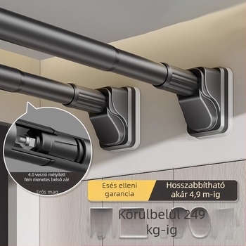 Teleszkópos ruhaszárító rúd – fúrás nélkül, rozsdamentes acél, tábla ruhásszekrényhez és függönyhöz, modern minimalist stílus, Yijiale