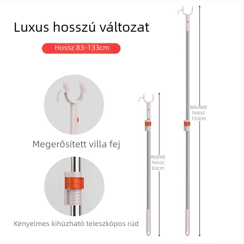 Maya Könnyed Luxus Behúzható Ruhaszárító Rúd Rozsdamentes Acélból Erkélyre
