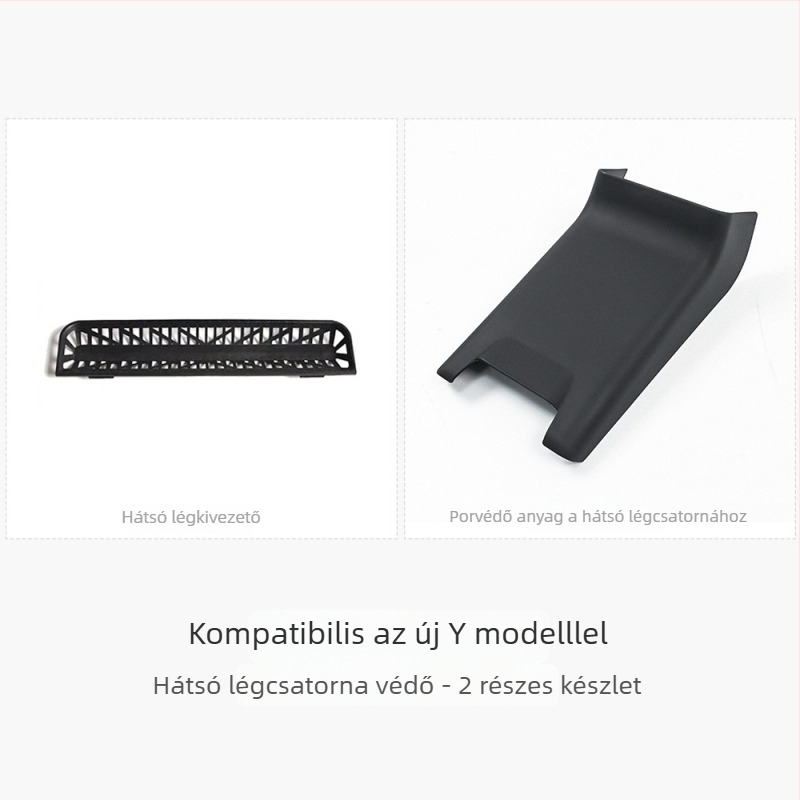 Hatüléses Tesla Model Y/Model 3/YL hátsó klímaberendezés ventillátorfedél – TPE anyag, logó nyomtatása lehetséges