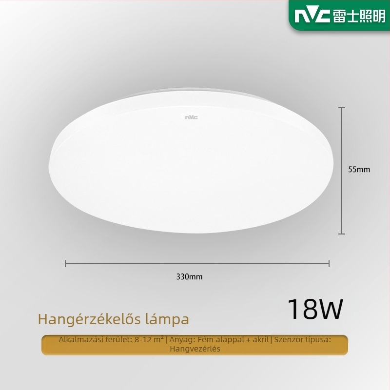 Mennyezeti lámpa, kerek LED világítás folyosók és fürdőszobákhoz, modern minimalista dizájn, 220V, 5–10 m² lefedettség