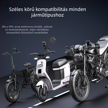 Mobiltelefon-tartó motorkerékpár és kerékpár számára, vízálló és ütésálló, snap-on rögzítés, modell YC17, kompatibilis a visszapillantó tükörrel