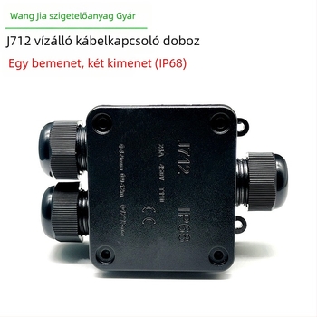 IP68 vízálló csatlakozó doboz kültéri utcai világításhoz, modell J712, három bemenet, két kimenet