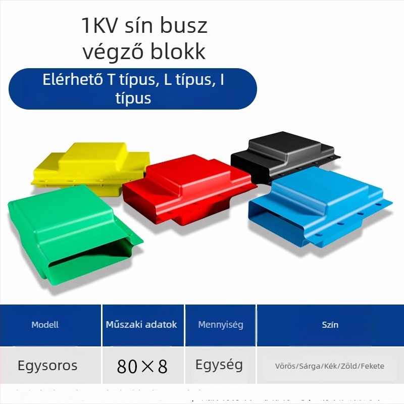 1 kV-os egysoros buszbar csatlakozó doboz, PE ház, kábelvédő, VW-1 védelem, kábelezéshez