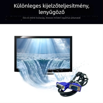 VGA adatkábel 1,5 m TV-készülék és projektor számára, 1080P HD videokábel, VGA 4+5 tű