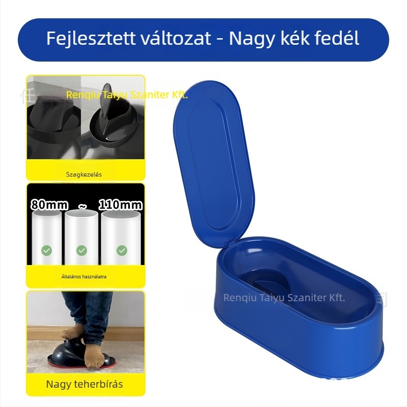 Műanyag ideiglenes vécé guggoláshoz – újrahasználható, víztartály nélkül, modern minimalist tervezés, OEM logó