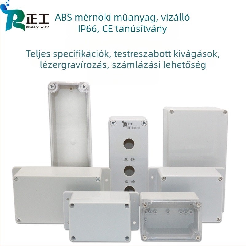 Zhengong Electric Kültéri vízálló műanyag elosztódoboz átlátszó fedéllel, beltéri és kültéri elektromos használathoz
