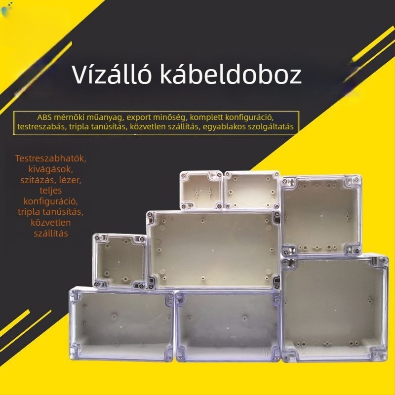 Zhengong Electric Kültéri vízálló műanyag elosztódoboz átlátszó fedéllel, beltéri és kültéri elektromos használathoz