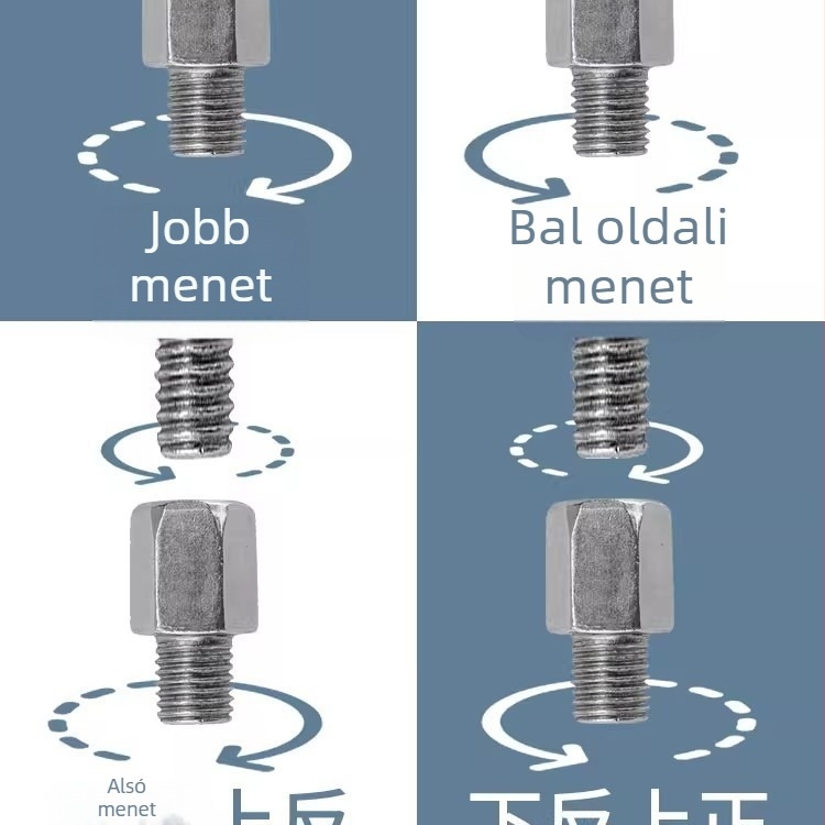 Kepu elektromos motorkerékpár tükrének konverziós csavaradaptere, 10 mm-től 8 mm-ig, egyenes menet