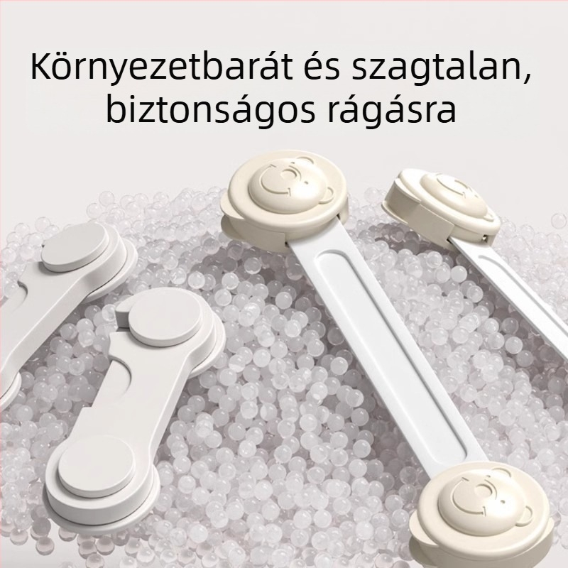 Baba biztonsági zár fiókokhoz és szekrényekhez – megakadályozza a becsípődést és a nyitást, csúszó zár