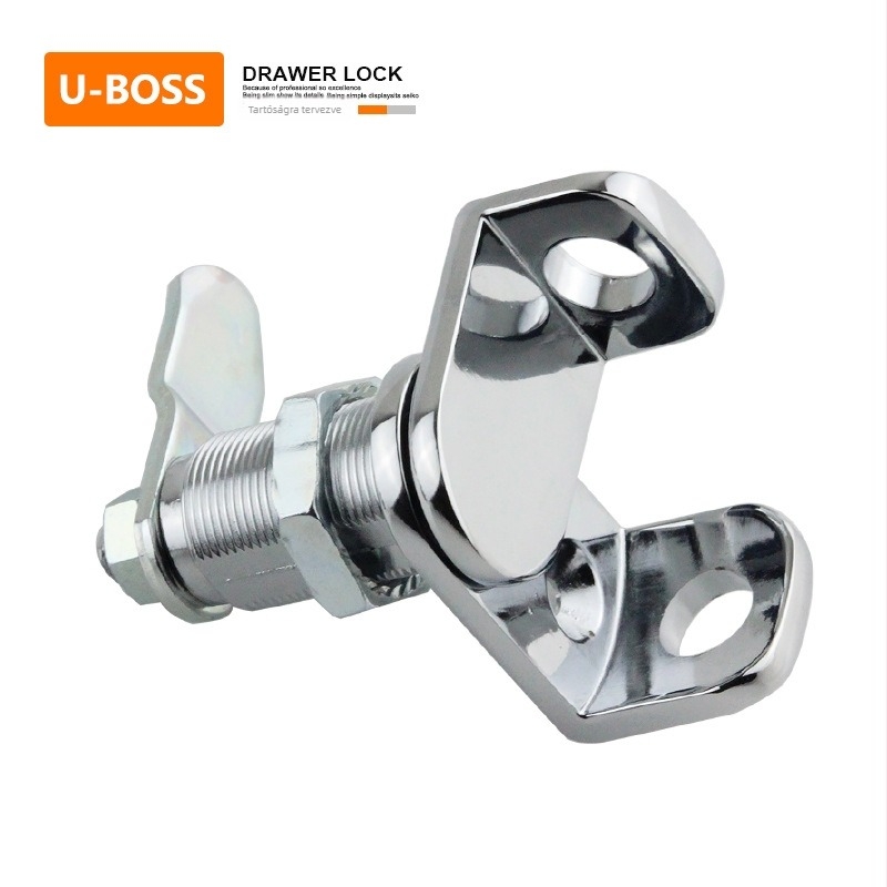 U-BOSS 502B szekrényzár 360° nyelvvel, cink ötvözet, modern egyszerű stílus