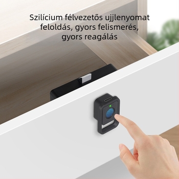 Intelligens ujjlenyomatos fiókzár szekrényekhez – fúrás nélküli, jelszavas zár, modern és egyszerű WT ötvözet 2022-07