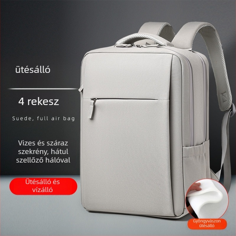 Unisex utazó- és üzleti hátizsák laptop tárolóval, 20–35 L kapacitás, Oxford anyag, száraz–nedves elválasztás