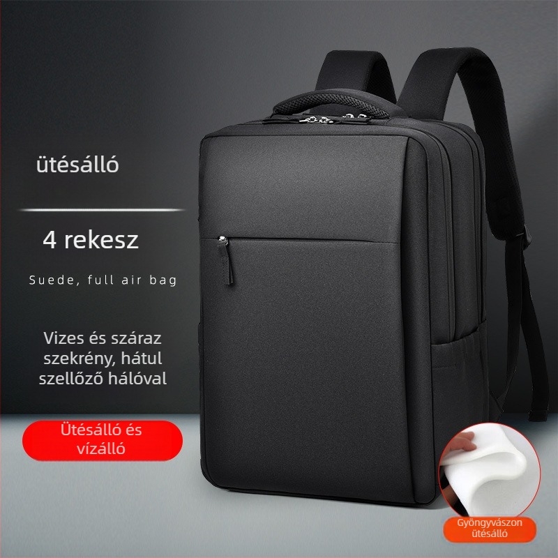 Unisex utazó- és üzleti hátizsák laptop tárolóval, 20–35 L kapacitás, Oxford anyag, száraz–nedves elválasztás