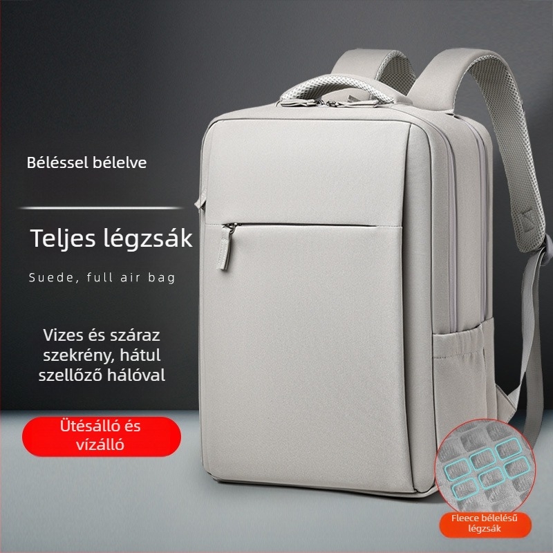 Unisex utazó- és üzleti hátizsák laptop tárolóval, 20–35 L kapacitás, Oxford anyag, száraz–nedves elválasztás