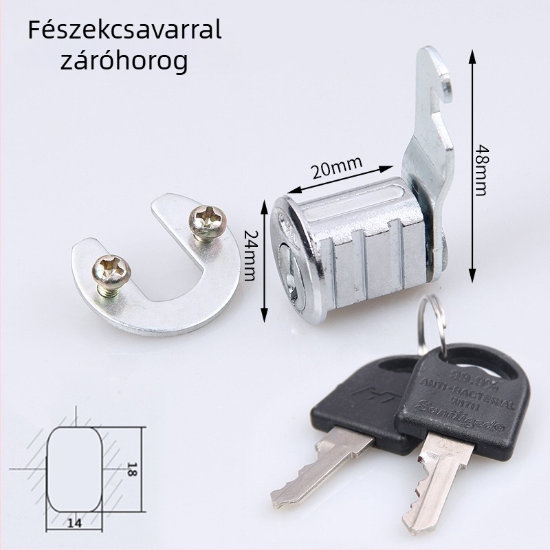 Circlip-zár Szekrényzár Fiókos Szekrényhez, Cinkötvözet, Modern Minimalista Stílus