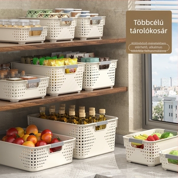 Tárolókosár (PP anyag, 4948 modell, modern minimalista stílus, sokoldalú háztartási szervező)