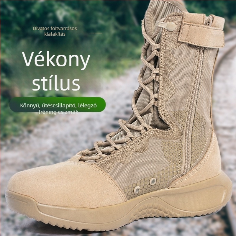 Katonai sivatagi csizma, ultrakönnyű túracipő, mikroszálas anyag, uniszex felnőtteknek, modell 2025