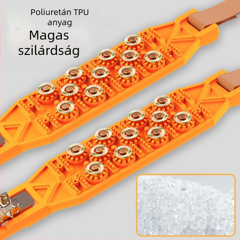 Xueshunda gumi csúszásgátló lánc autókhoz, univerzális havas lánc, modell Xsd-atn-11 steel bowl, anyag: gumi, alkalmas sedan, terepjáró, kisbusz (van), MPV, pickup