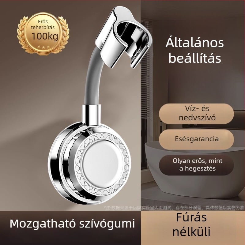 Ragasztós zuhanyfej-tartó rozsdamentes acélból, lyukasztás nélkül, új kínai stílus