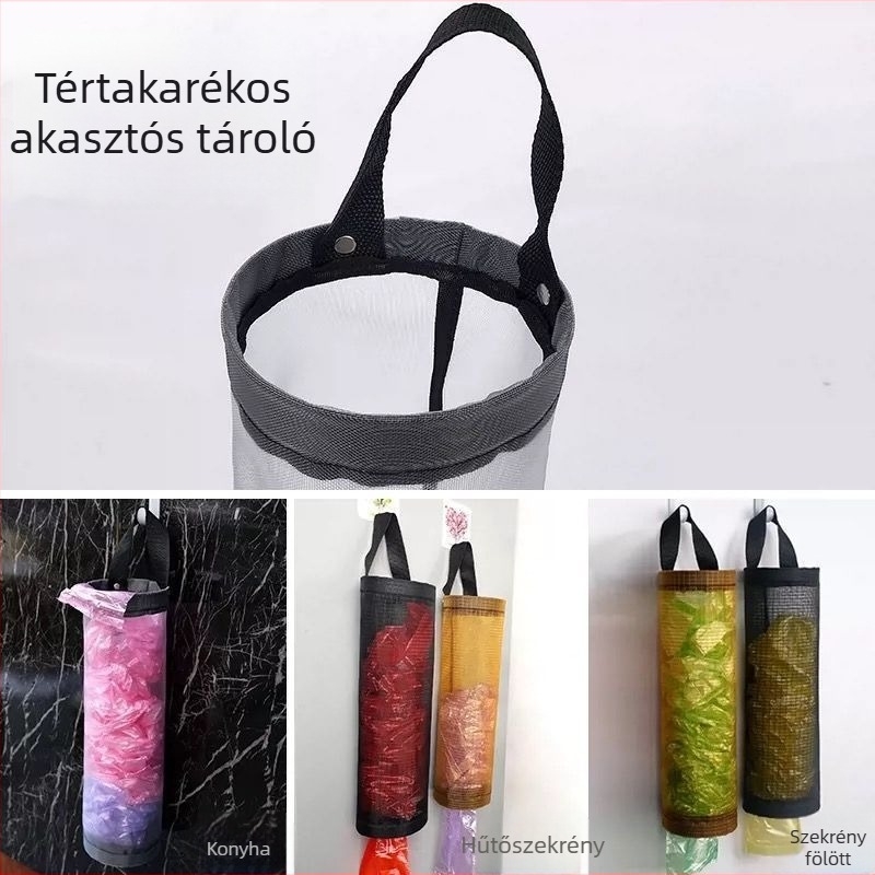 Konyhai falra szerelhető tároló táska – poliészter, függő organizátor, háromdimenziós kialakítás, többfunkciós