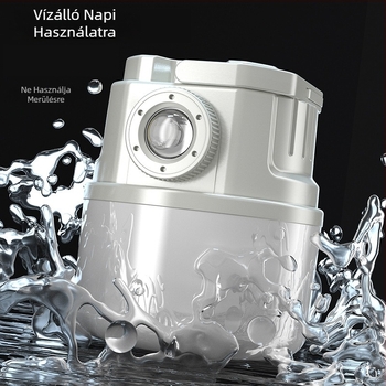 LED kempinglámpa, újratölthető, 3,7 V, 10 W, manuális kapcsoló