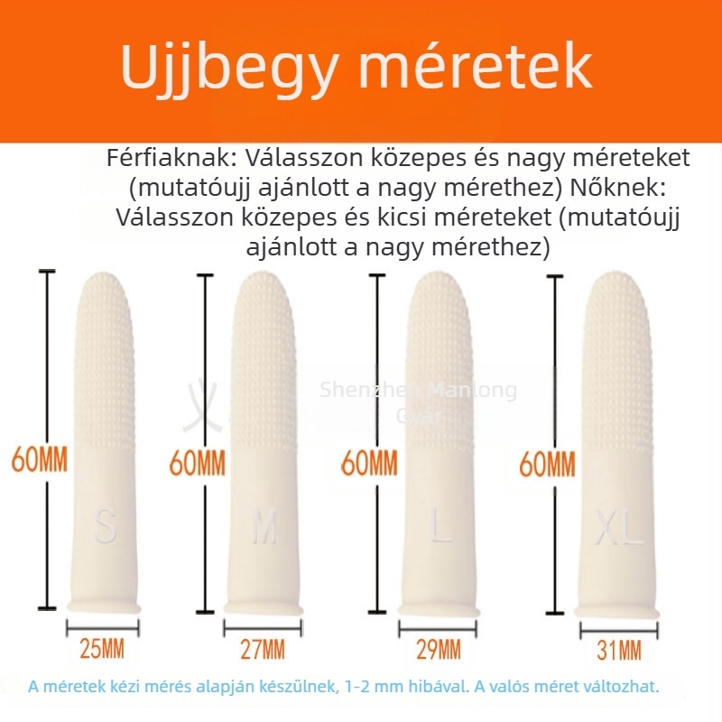 Latex ujjvédő, csúszásmentes textúra, megvastagított dizájn, 100 darabos csomag